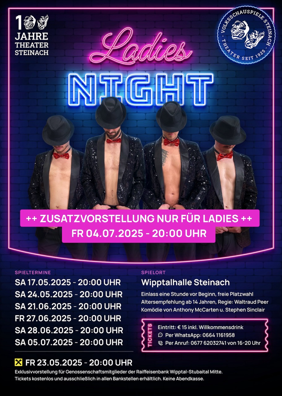 LadiesNightZusatz-Plakat